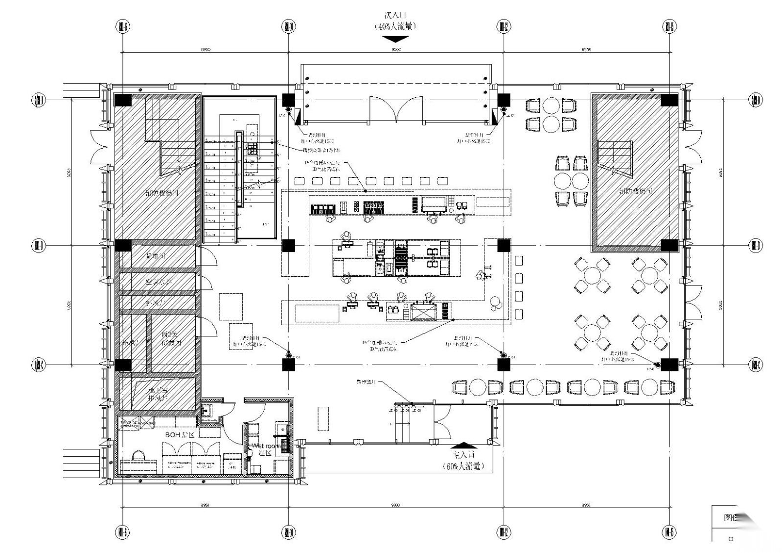 [深圳]万象城星巴克咖啡店室内装修效果图+施工图施工图下载【ID:160705146】