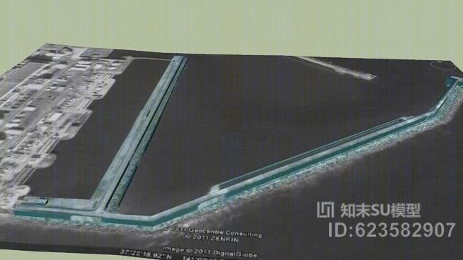 福岛核电站码头SU模型下载【ID:623582907】
