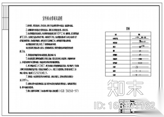 某学校给水管线施工图cad施工图下载【ID:166101162】