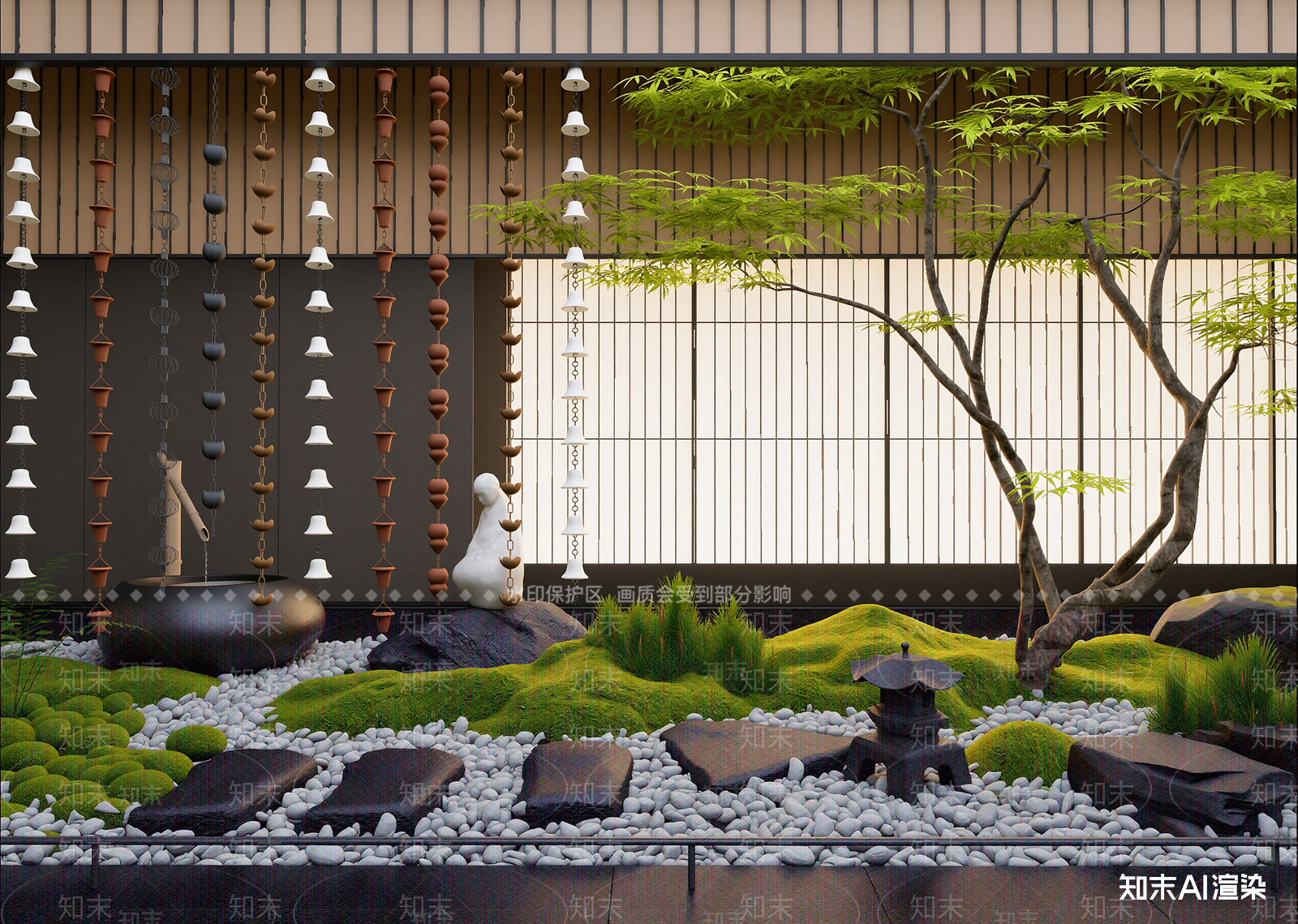新中式枯山水3D模型下载【ID:1214668668】