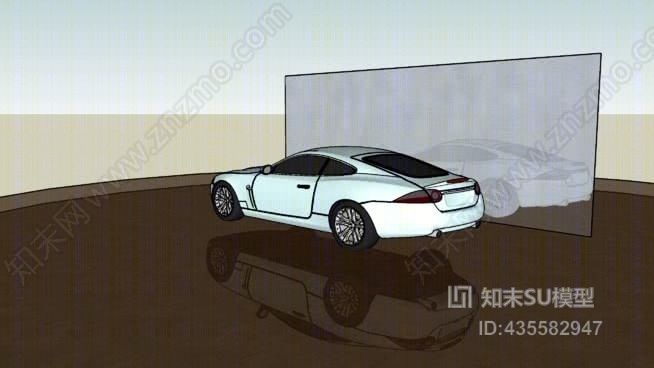 拉斯顿对A：捷豹XK米尔扎在陈列柜SU模型下载【ID:435582947】