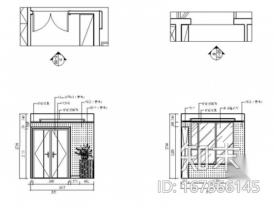 [南京]美式简约四居室样板间室内装修图（含实景）施工图下载【ID:167866145】