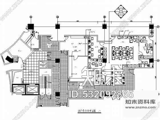 施工图知名酒店前台办公室内设计图cad施工图下载【ID:532092865】