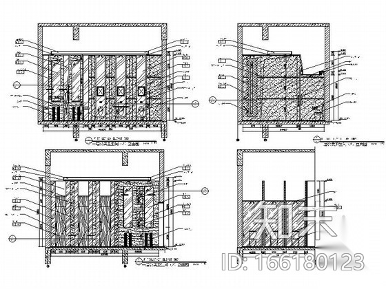 时尚公共卫生间室内装修图cad施工图下载【ID:166180123】