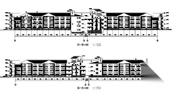 云南丽江大港国际饭店建筑施工图cad施工图下载【ID:151534176】