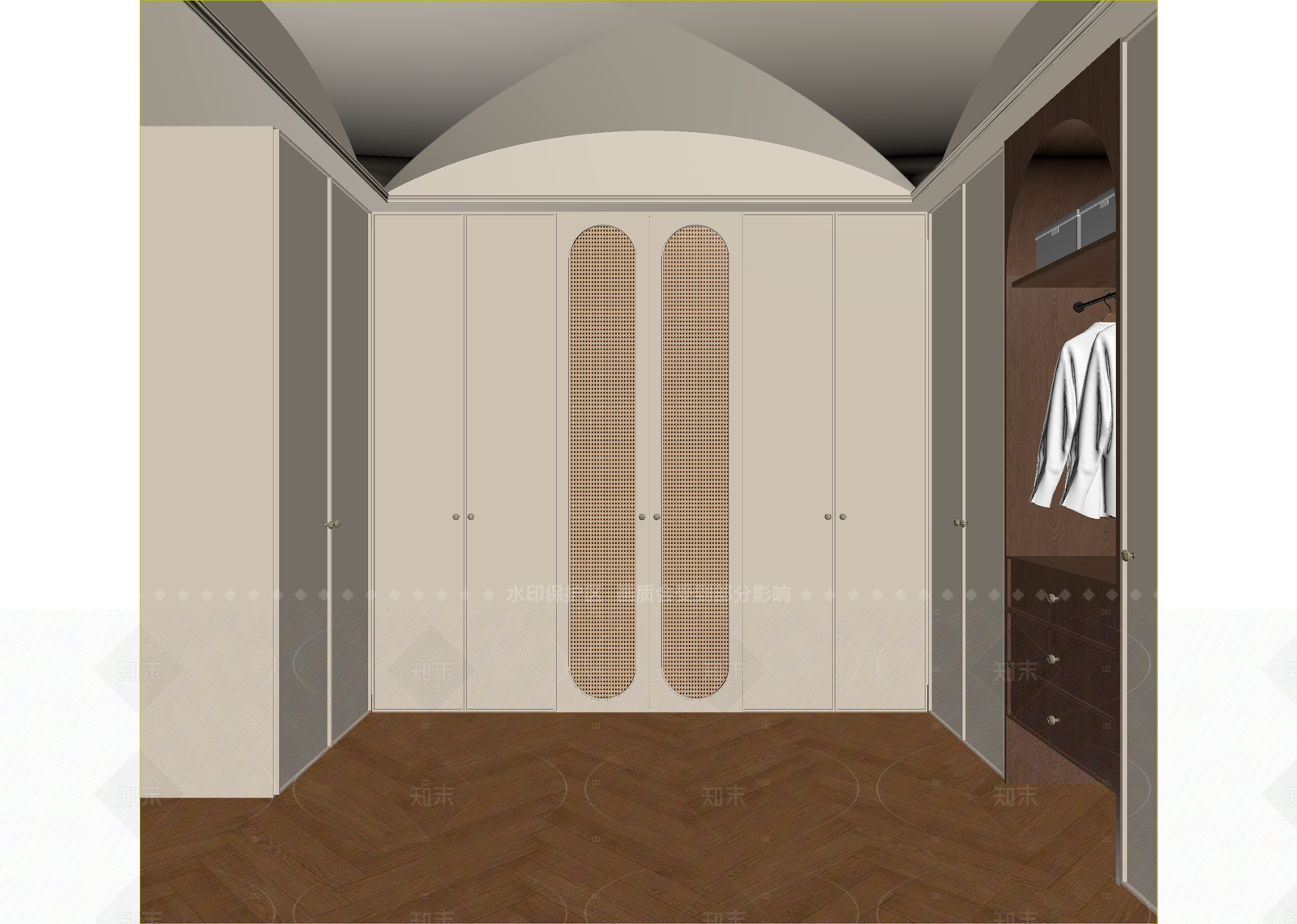 法式衣帽间3D模型下载【ID:1214979860】