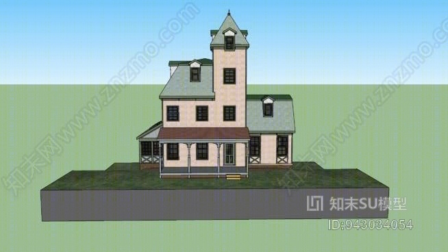 现代门SU模型草图