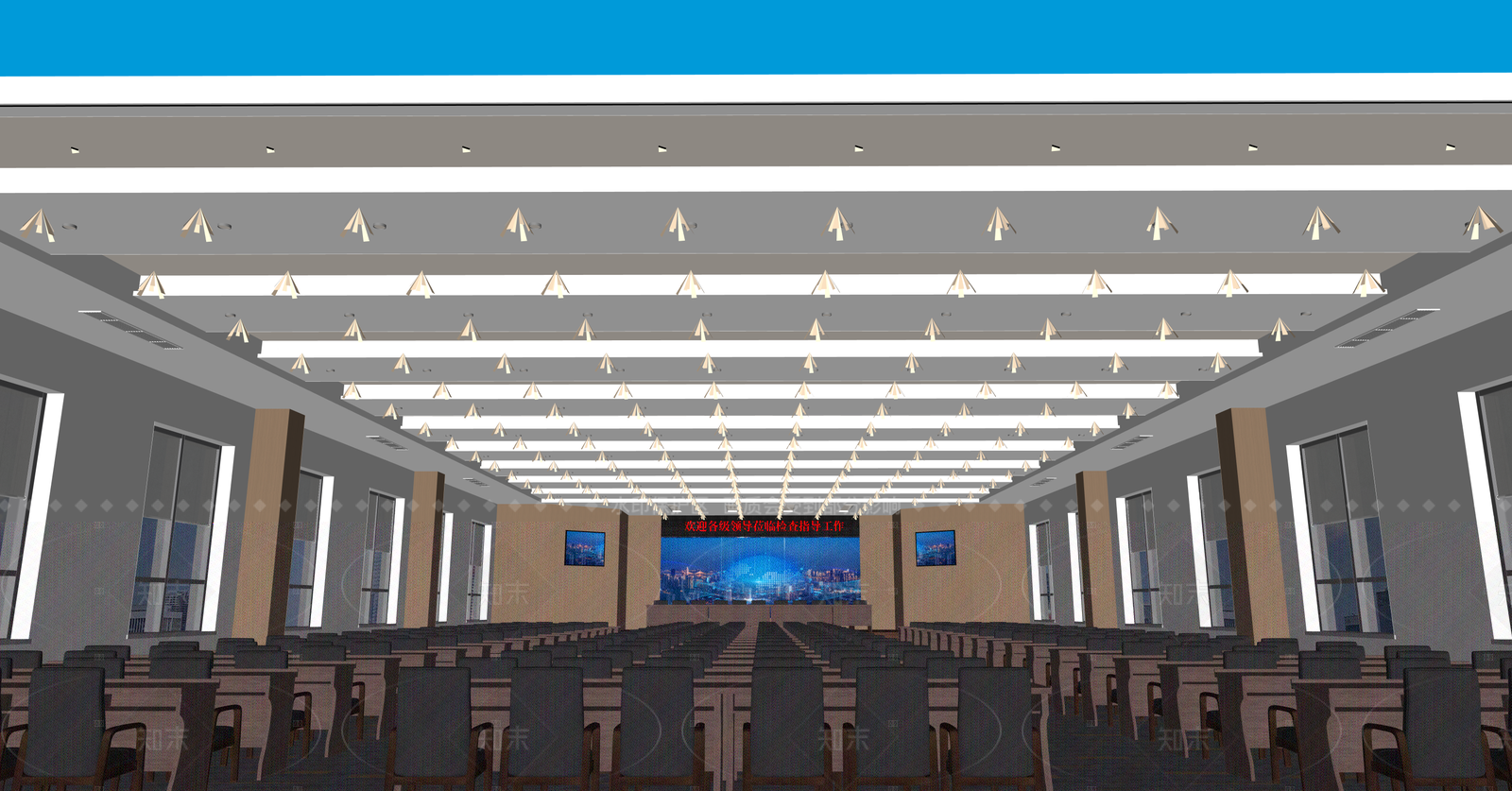 现代党建室SU模型下载【ID:1216012124】