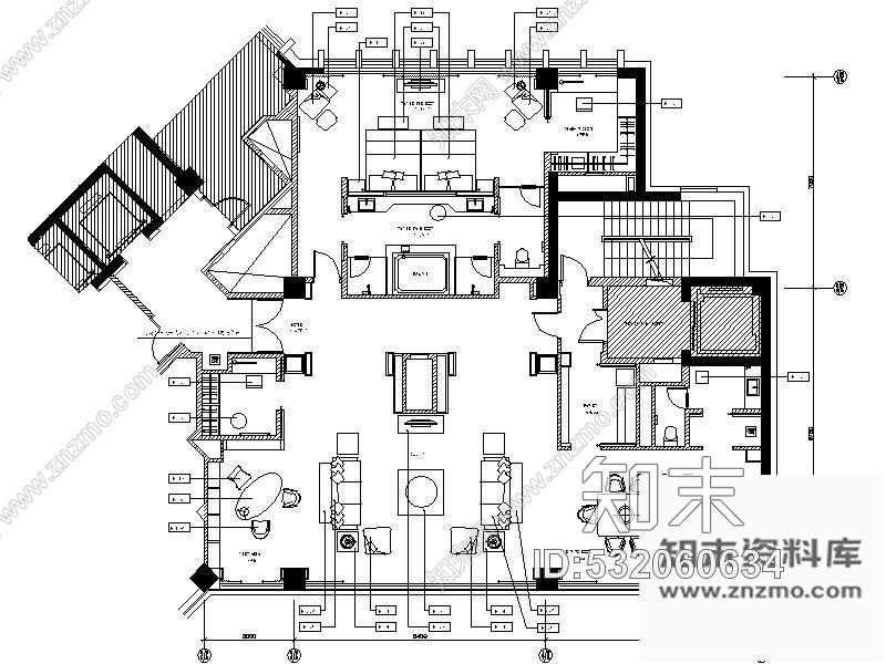 施工图酒店豪华套房装修图Ⅱcad施工图下载【ID:532060634】