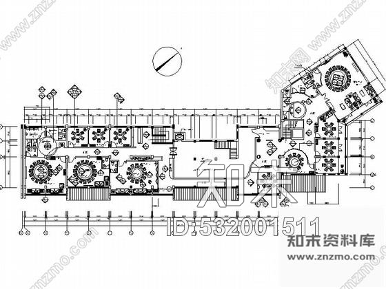 施工图合肥知名商场经典中式餐厅室内设计CAD施工图cad施工图下载【ID:532001511】