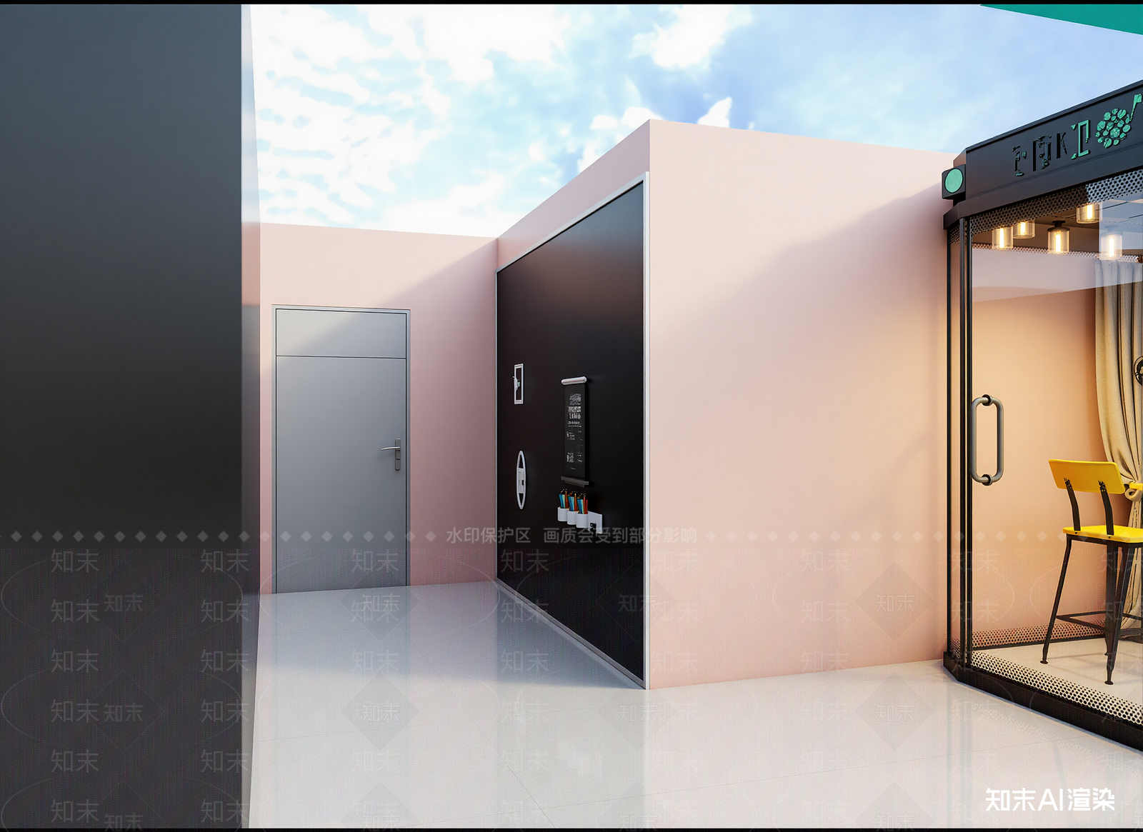 现代奶茶店3D模型下载【ID:1214113143】
