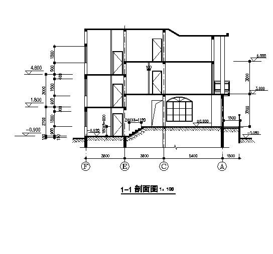 三层独立别墅施工图(含建筑、结构、给排水、电气）cad施工图下载【ID:149869180】