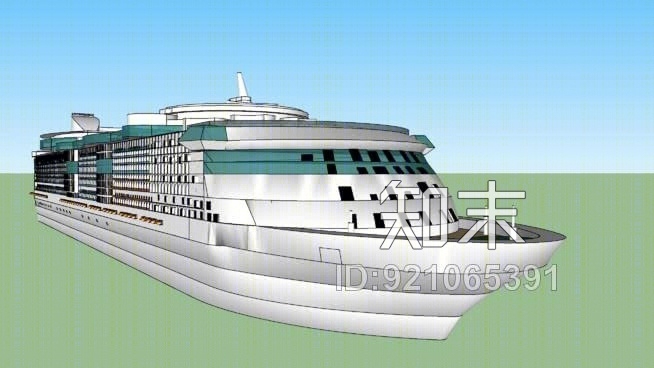 海洋绿洲su模型下载