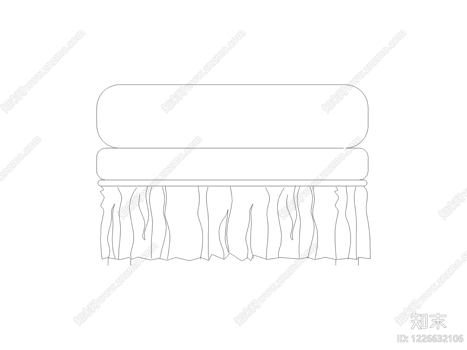 现代,意式床CAD图纸