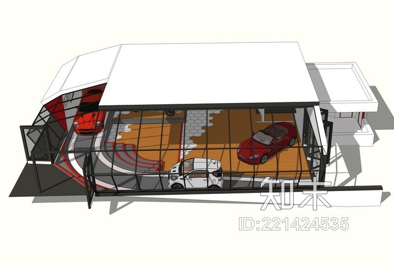 阿斯顿马丁汽车展厅SU模型下载【ID:221424535】