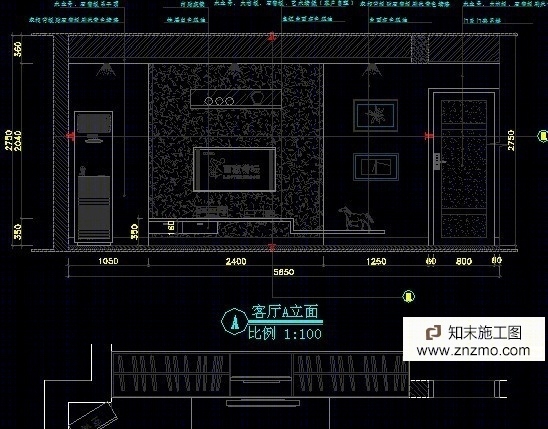 三室两厅施工图cad施工图下载【ID:36938668】