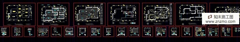 三室两厅施工图cad施工图下载【ID:36938668】