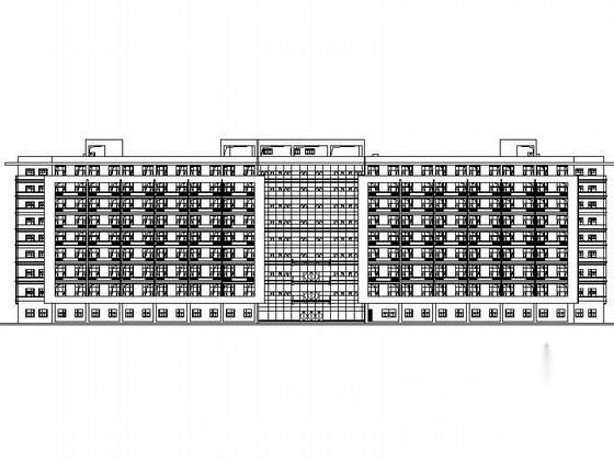 [徐州]某医院九层住院楼建筑施工图（含效果图）cad施工图下载【ID:166803136】