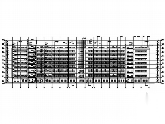 [徐州]某医院九层住院楼建筑施工图（含效果图）cad施工图下载【ID:166803136】