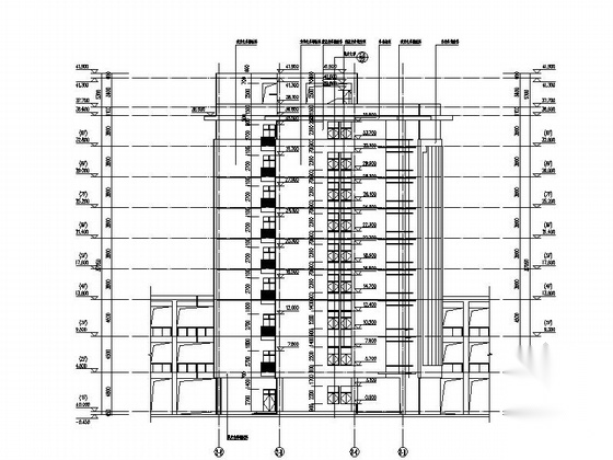 [徐州]某医院九层住院楼建筑施工图（含效果图）cad施工图下载【ID:166803136】