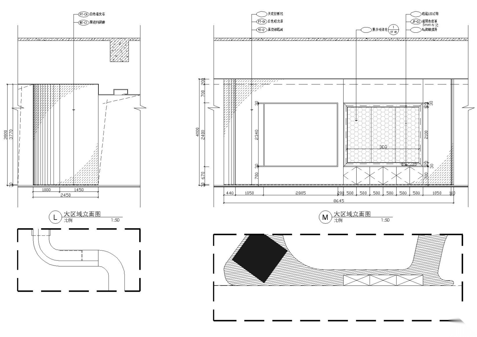 [东莞]国贸中心营销中心售楼部精装修施工图cad施工图下载【ID:160414122】