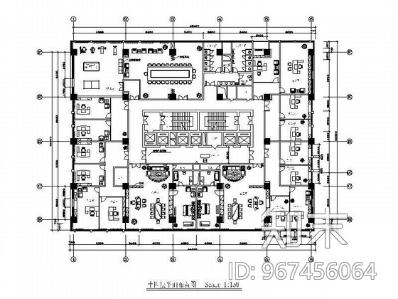 某金融大厦办公层装饰图施工图下载【ID:967456064】