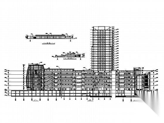 [山东]某二十二层商住楼建筑施工图cad施工图下载【ID:166546183】