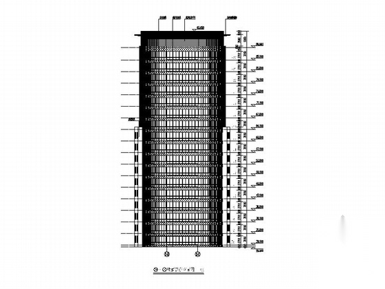 [山东]某二十二层商住楼建筑施工图cad施工图下载【ID:166546183】