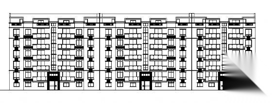 某七层住宅楼建筑方案图cad施工图下载【ID:149851121】