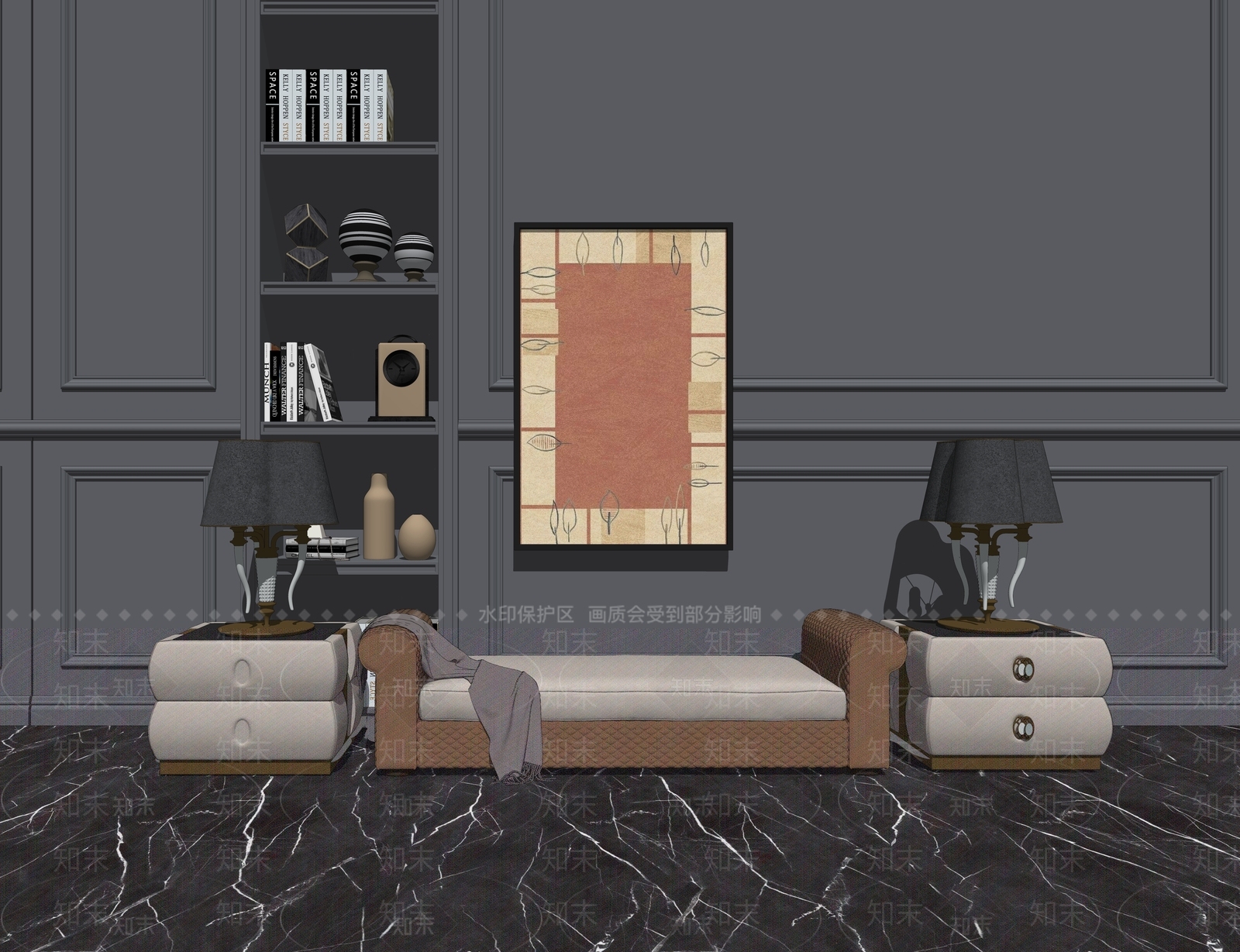 现代沙发组合SU模型下载【ID:199404223】