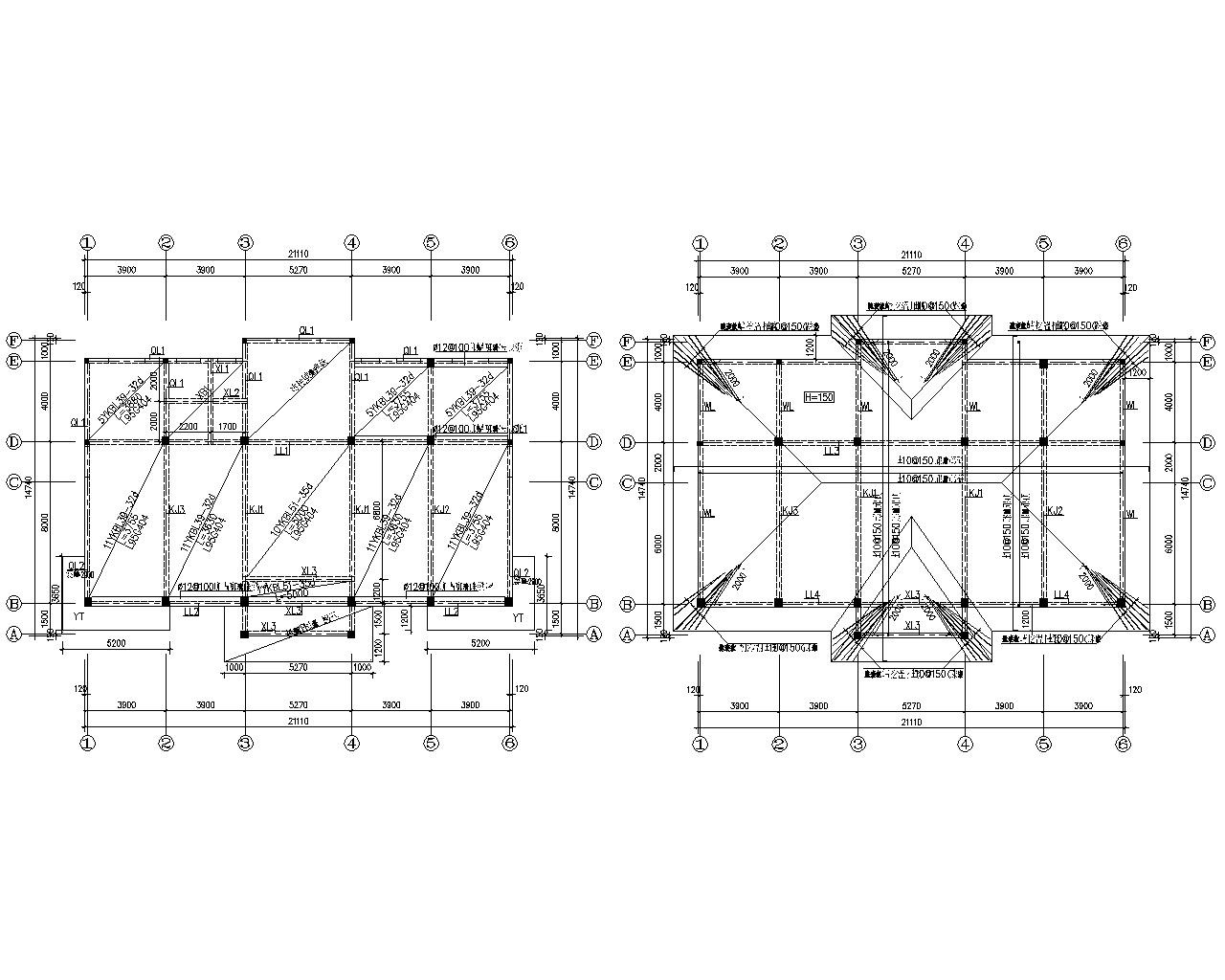 某二层办公楼砖混结构施工图（CAD）施工图下载【ID:160917102】