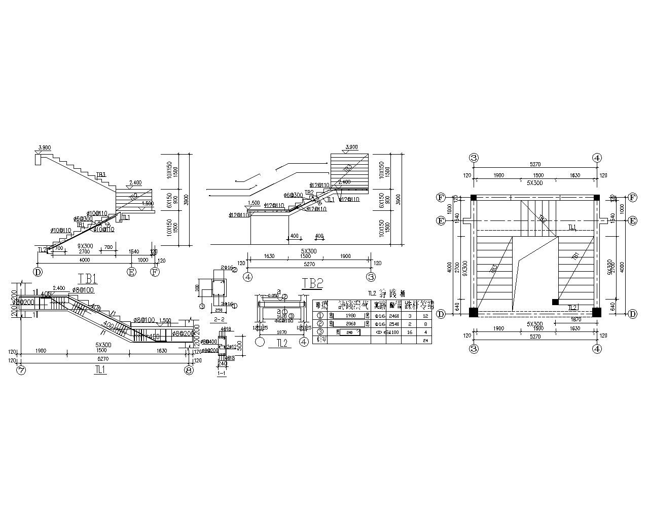 某二层办公楼砖混结构施工图（CAD）施工图下载【ID:160917102】