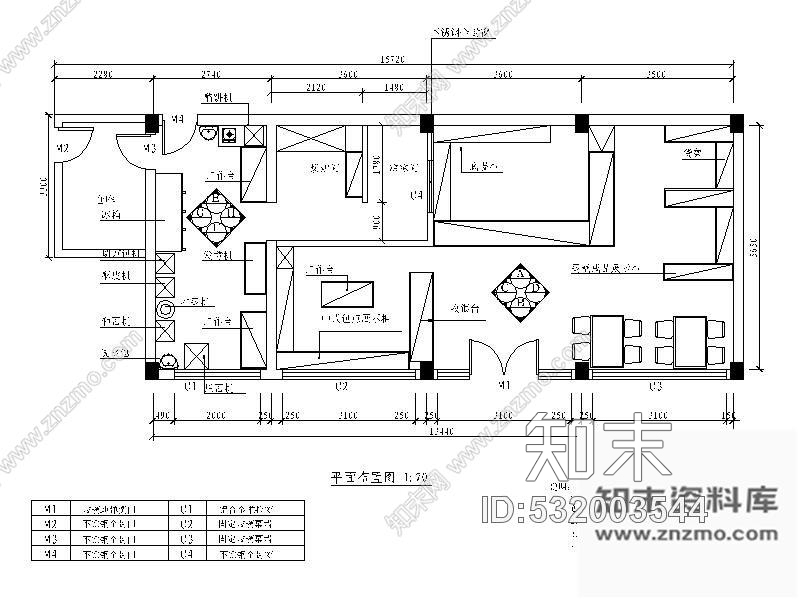 施工图广东某面包房设计图cad施工图下载【ID:532003544】