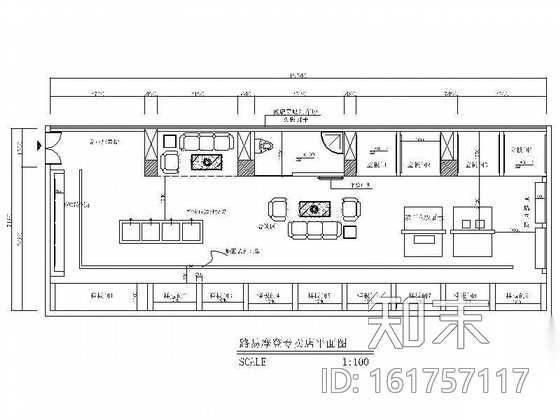 路易摩登陶瓷专卖店设计图cad施工图下载【ID:161757117】