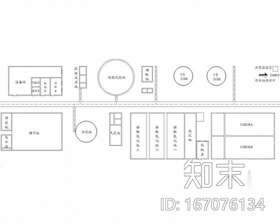 [河北]食品厂污水处理改造工程施工图cad施工图下载【ID:167076134】