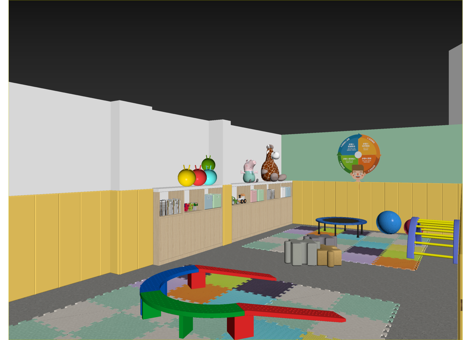 现代儿童乐园3D模型下载【ID:1214692544】