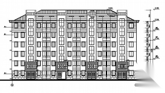 温州某小区六层住宅楼建筑施工图(2#楼)cad施工图下载【ID:149844123】