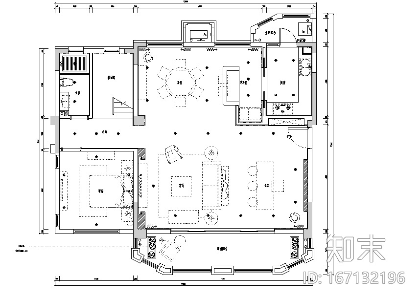 高级灰空间别墅设计施工图（附效果图）cad施工图下载【ID:167132196】