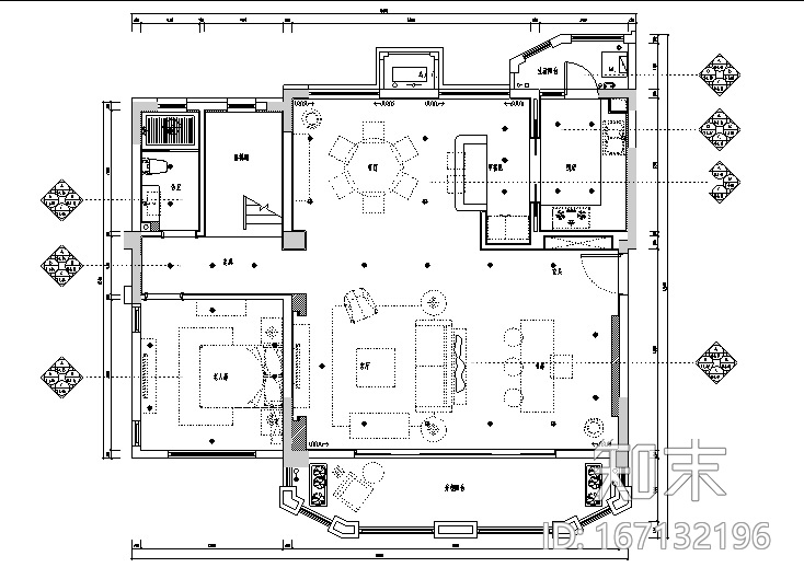 高级灰空间别墅设计施工图（附效果图）cad施工图下载【ID:167132196】