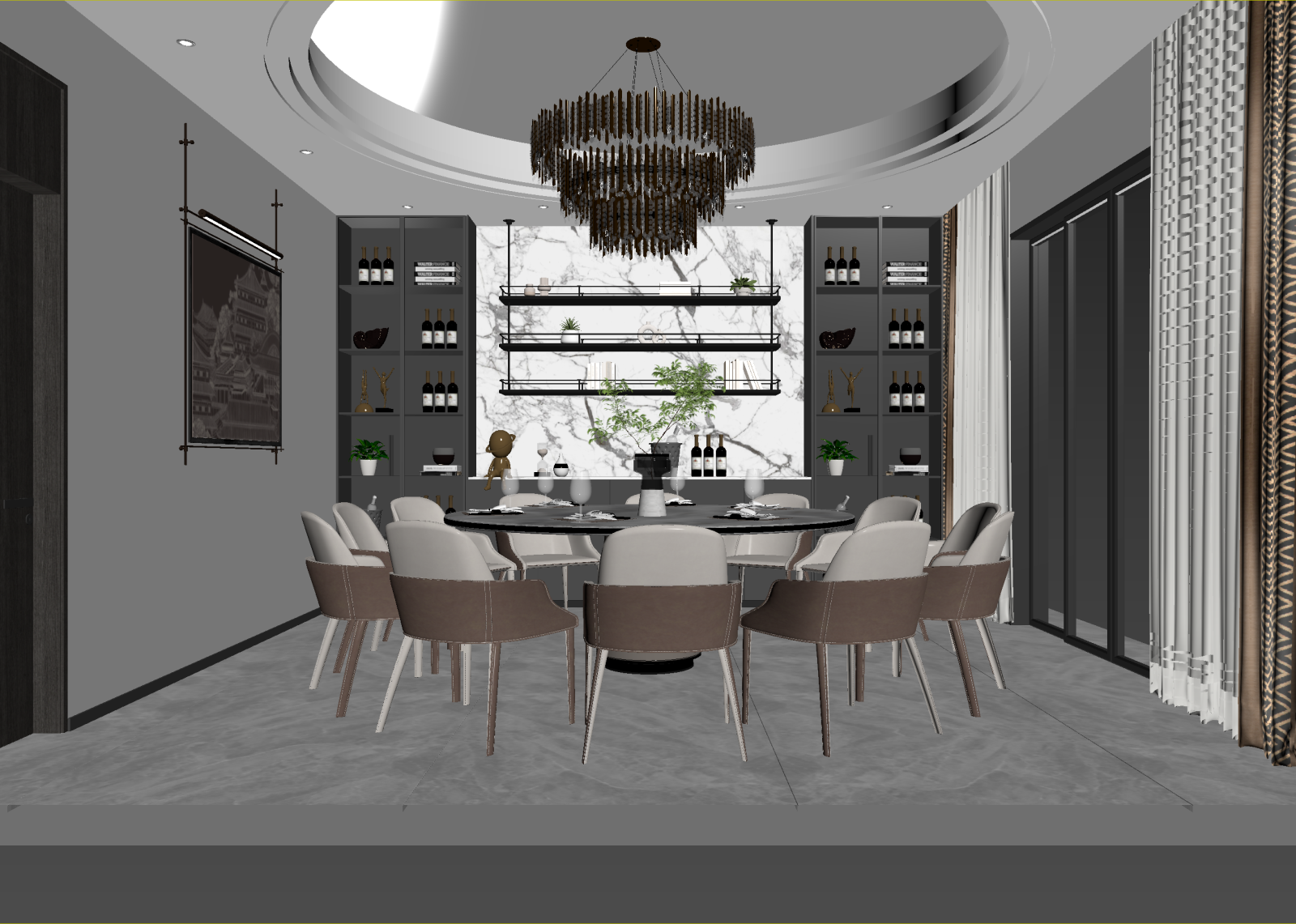 现代包厢3D模型下载【ID:1214823619】
