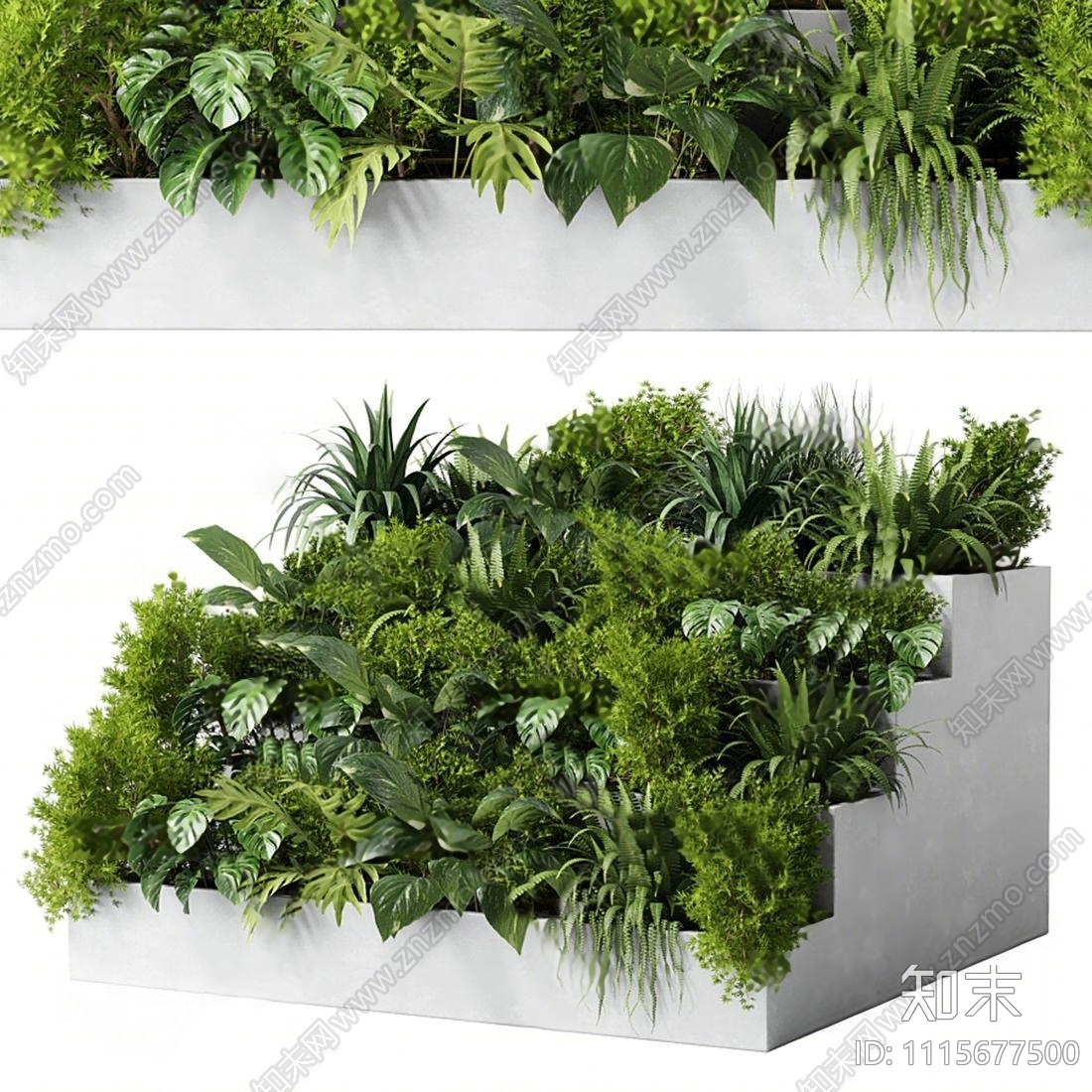 植物堆3D模型下载【ID:1115677500】