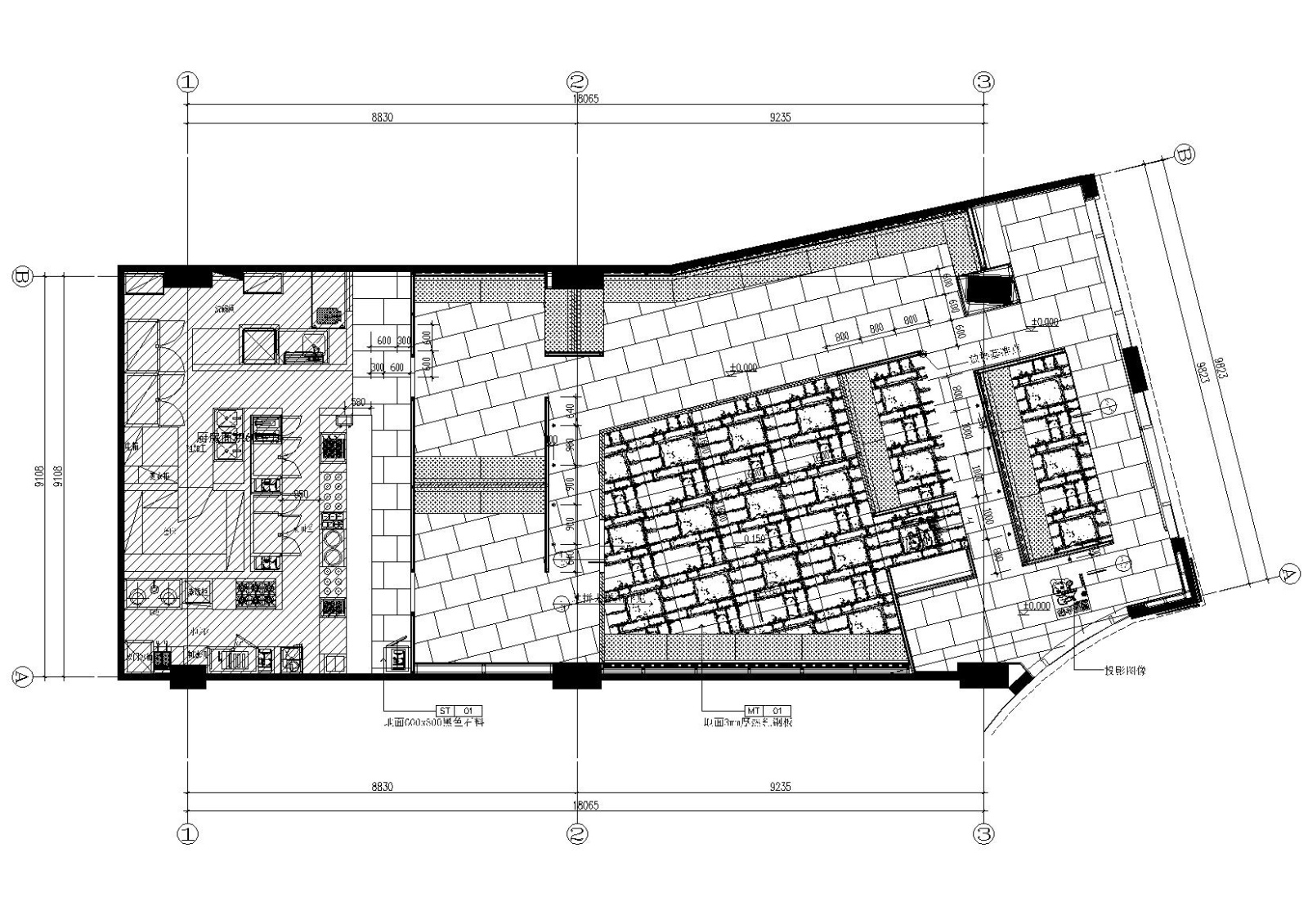 [上海]味千拉面西郊百联店施工图+效果图cad施工图下载【ID:160707198】