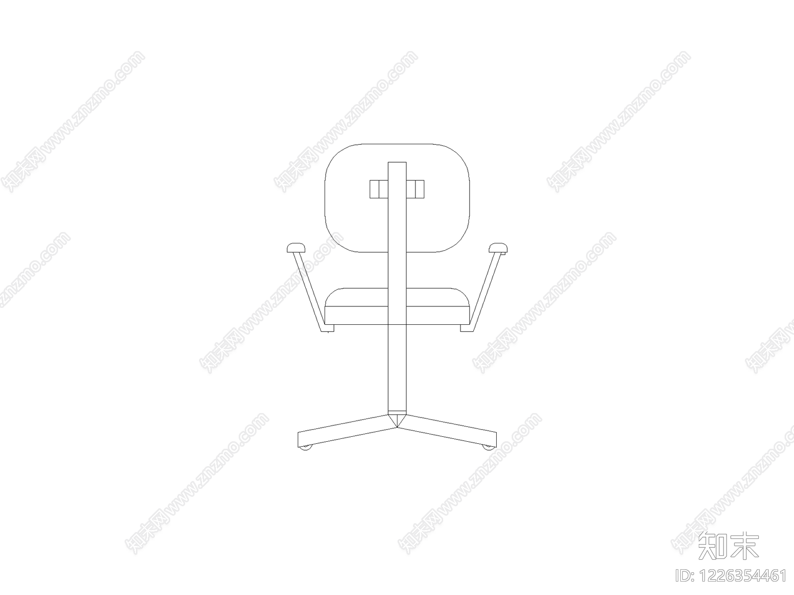现代椅子CAD图纸