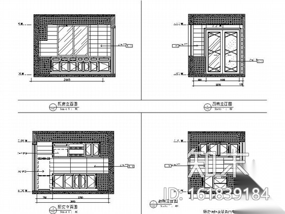 [武汉]简欧风情两居室样板间装修施工图（含效果）cad施工图下载【ID:161839184】