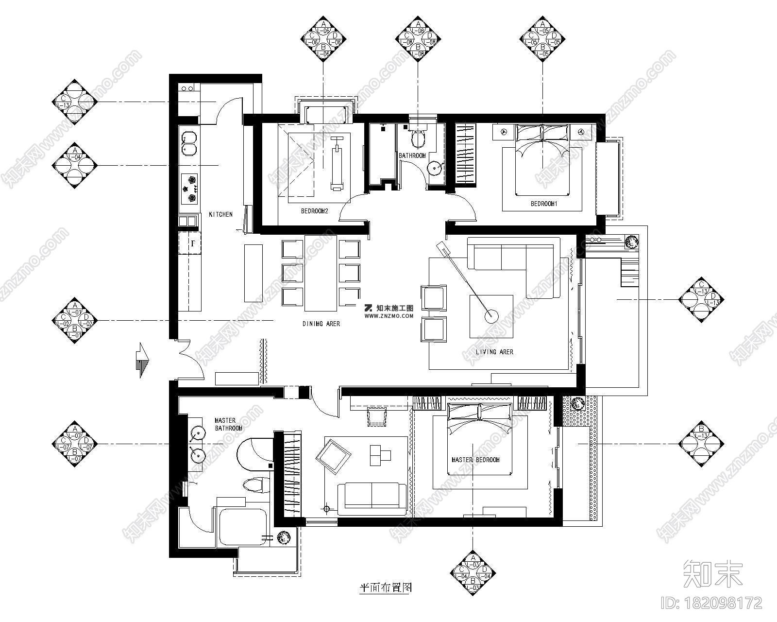 深圳福田云顶翠峰岑先生私宅CAD施工图套图，别墅CAD建筑图纸下载施工图下载【ID:182098172】