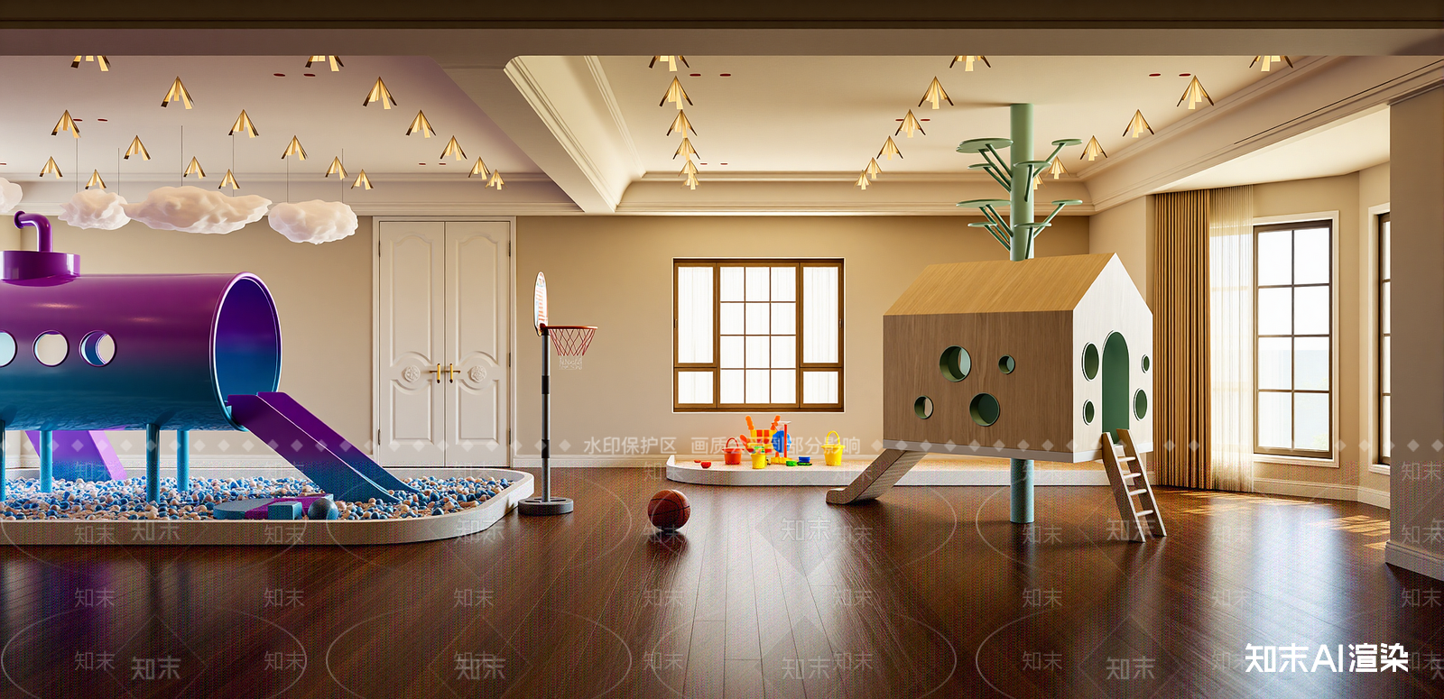 现代儿童玩具房SU模型下载【ID:1215926181】