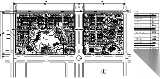 某800亩小区总体规划cad施工图下载【ID:168129118】