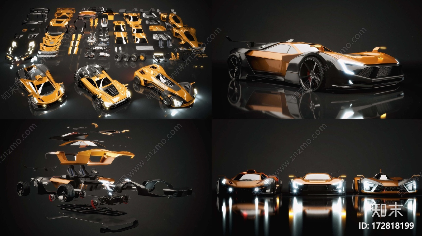 现代游戏赛车CG模型下载【ID:172807110】