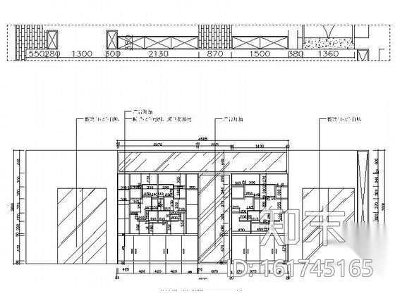 [上海]某名酒专卖店室内装修施工图（含效果）cad施工图下载【ID:161745165】
