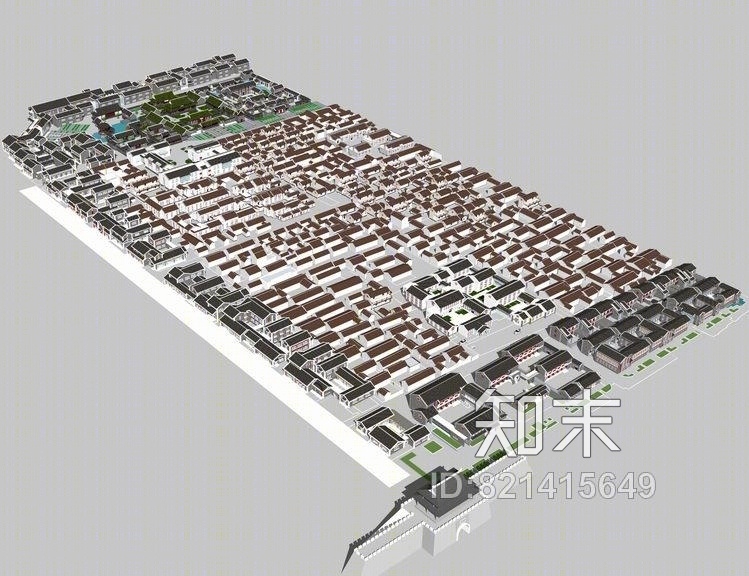 古城SU模型下载【ID:821415649】